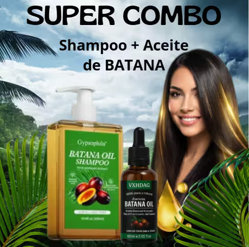 Shampoo + Aceite de Batana 🌿Limpia, nutre y activa el crecimiento desde la raíz hasta las puntas ⭐